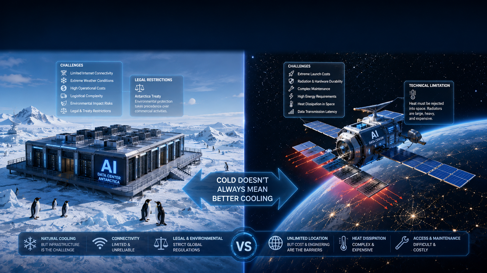Why AI Data Centers Are Not Built in Antarctica